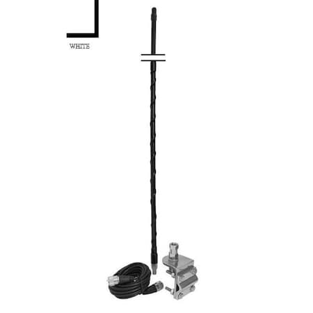 Accessories Unlimited Accessories unlimited AUMM12-W 2 ft. Mirror Mount CB Antenna Kit - White AUMM12-W